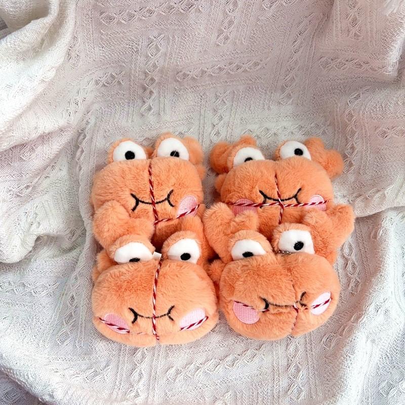 Big Crab Plush Keychain With Beaded Chain For Souvenir Collectible