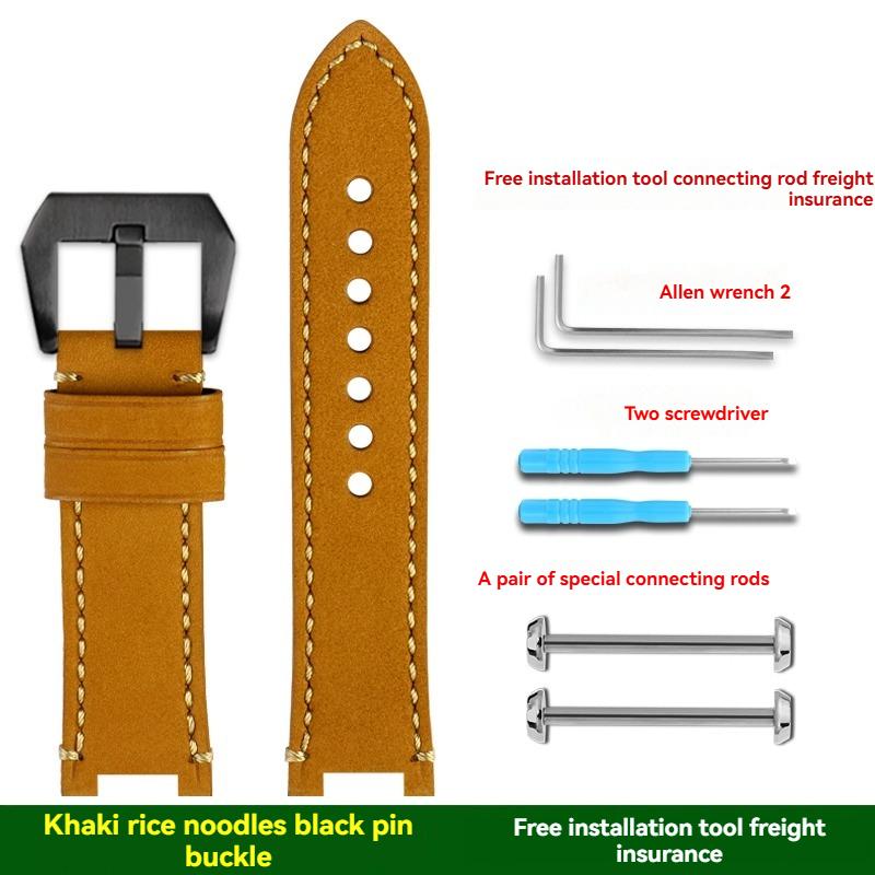 For Crazy Horse Leather Strap CASIO Casio Mountaineering Watch 5470 PRX-8000T/PRX-8001YT Modified Retro Leather Watch Strap