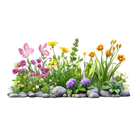 Potted Floral Plants Glass Sticker Removable Waterproof PVC Colorful Flower Static Glass Sticker Home Living Room Bedroom Decoration Decal