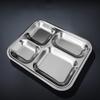AnYi 304 Stainless Steel Four-Compartment Kids Plate