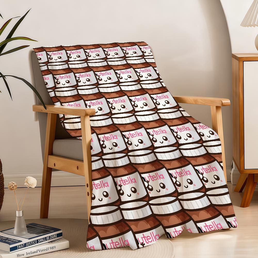 N-NutellaS-ES Logo Luxury Blanket Throw Super Cosy Plush Living Room Sofa Couch Childish Birthday Gifts