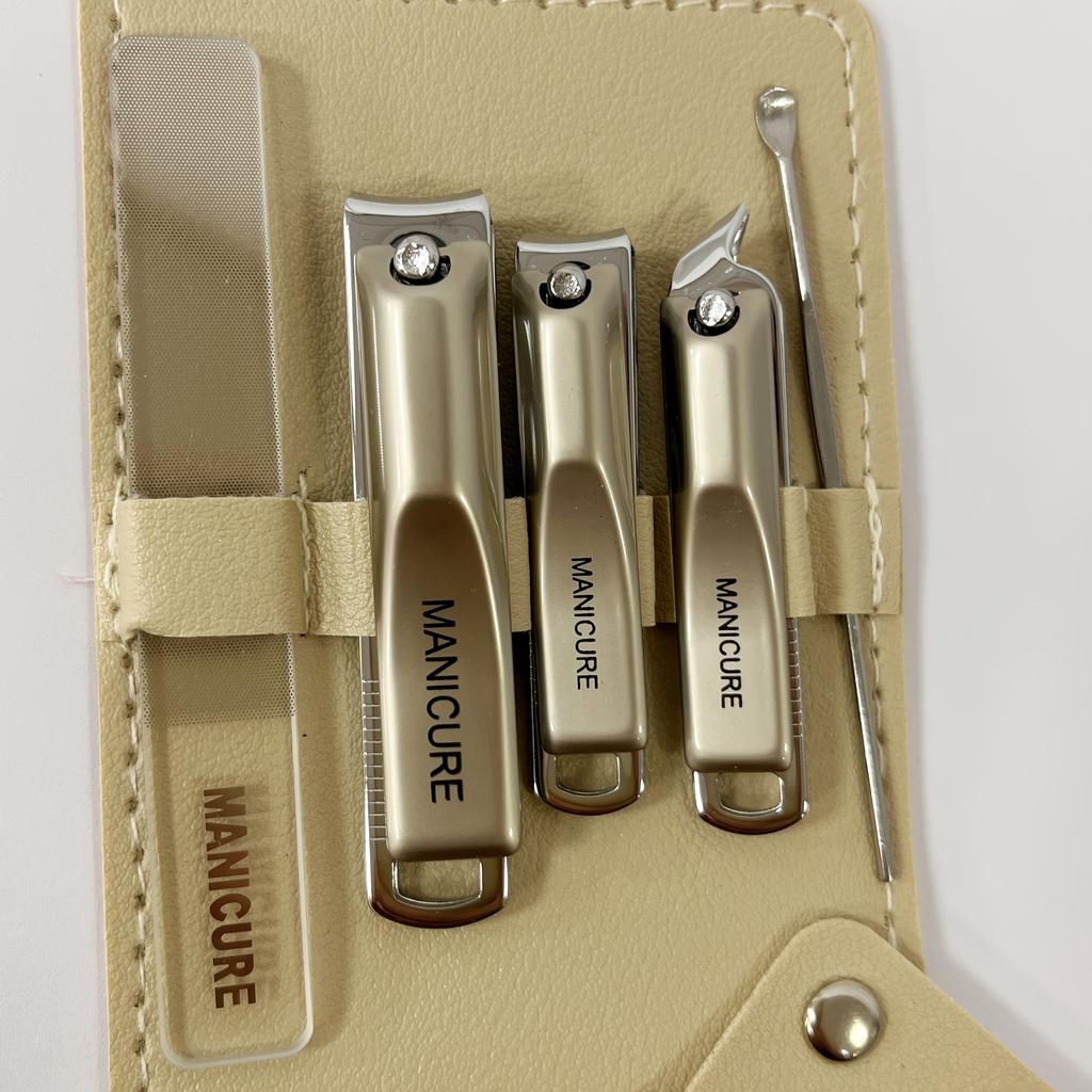 5/10pcs Premium Nail Clipper And Grooming Kit Complete with Travel Case Stainless Steel Cuticle Scissors Hand And Foot Care