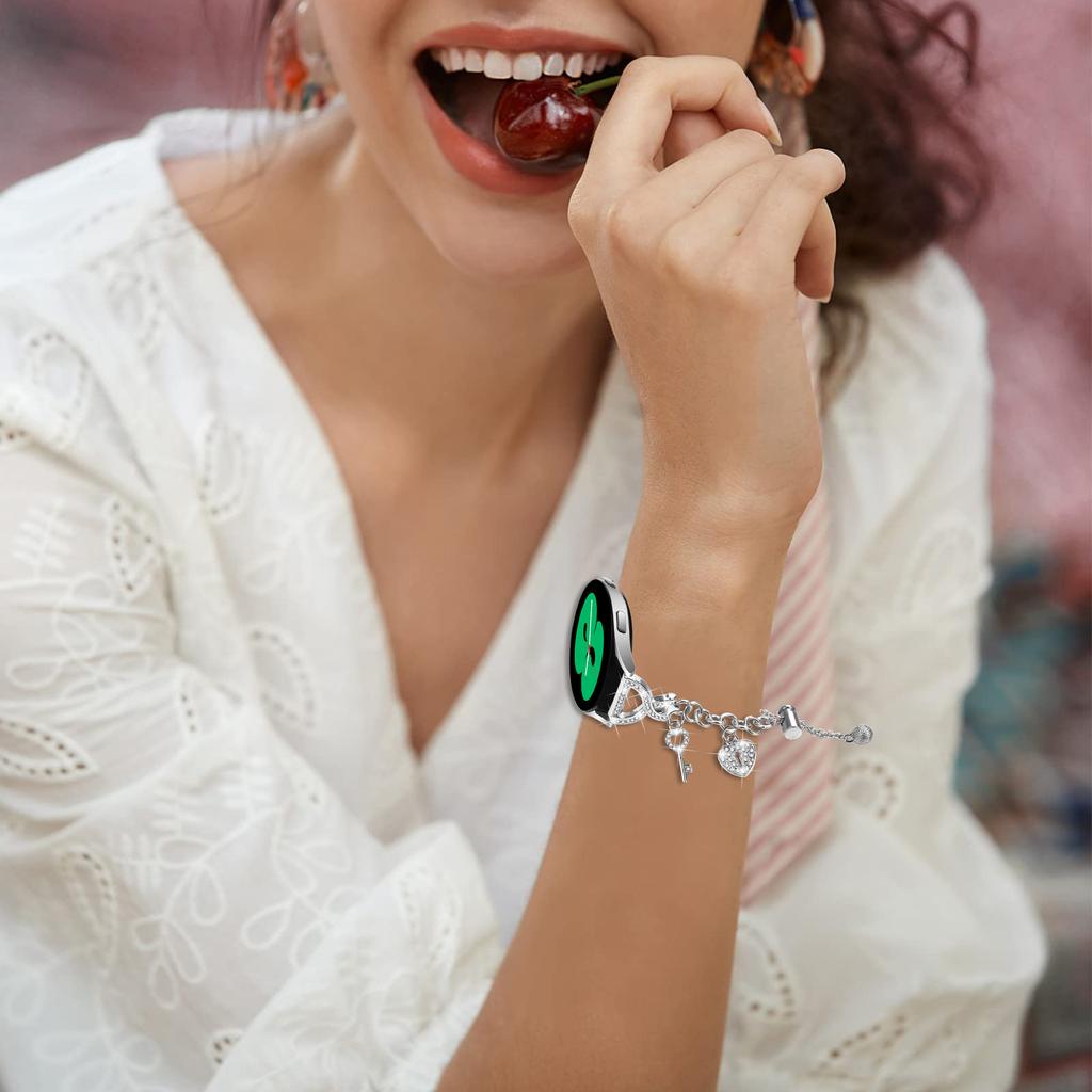 20mm Metallarmband X-Typ Silber Für Huami Amazfit Active/GTR Mini/Bip 3 Pro/Bip 3/GTS 4 Mini Uhrenband Einzelne Schlaufe Perlenkette