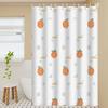 Cheerful Happy Orange Shower Curtain - Warm Color Fruit Polyester Fabric