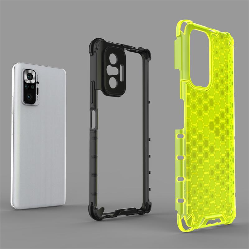 Shockproof Transparent Case For Redmi Note 10 Pro Honeycomb Armor Case For Redmi Note 10 Pro Case Cover For Redmi Note 10 Pro