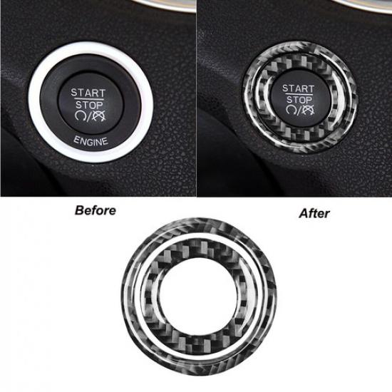 13Pcs Carbon Fiber Full Interior Set Cover Trim For Dodge Challenger 2015-