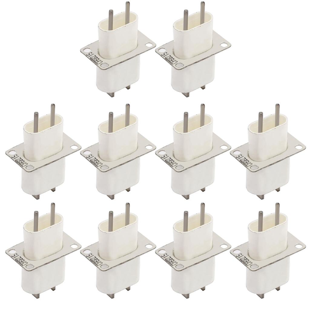 10 STUKS 4 Pin Sockets met Filament Magnetron Stekker Socket Connectoren Essentieel Vervangingsonderdeel voor Magnetron