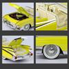 1/24 Cadillac Eldorado Vintage Retro Spielzeug für Kinder Diecast Metall Miniaturmodell Rückzugsantrieb Sound & Licht Sammlung Geschenk Jungen