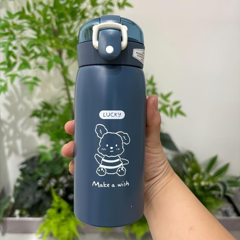 350ml Kids Thermo Bottle Cute Children's Thermal Water Bottle Stainless Steel Straw Thermos Mug Cartoon Leak-Proof Vacuum Flask