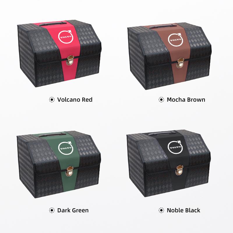 Car Emblem Organizer Box Auto Trunk Storage Bag Accessories For Volvo ES90 EC40 EX40 EM90 XC90 V90 V60 XC60 V40 S80 S60 S90 C40 aln123