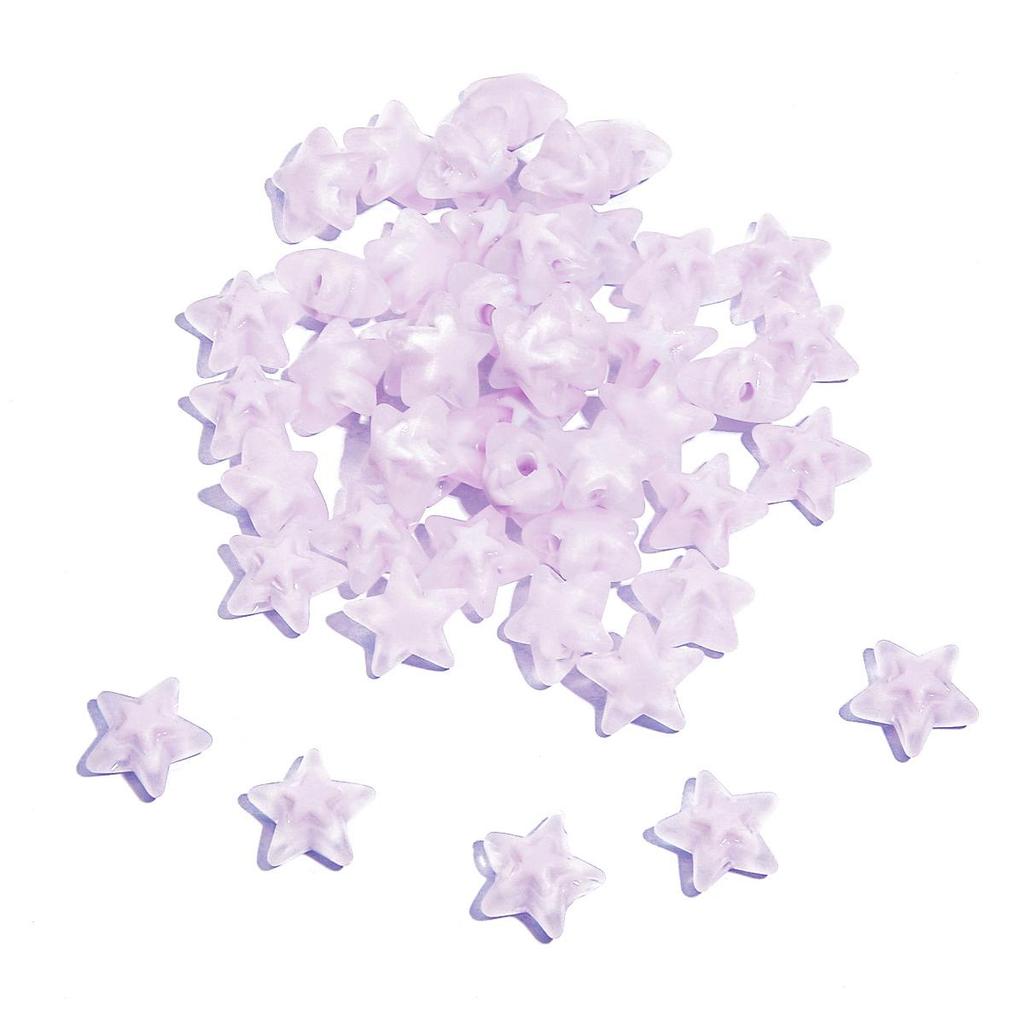 Akrylové korálky na polevu s mezerami Průhledné korálky ve tvaru květin/srdce/hvězdy pro výrobu šperků, příslušenství k náhrdelníkům