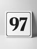 Metal Sign Black House Number On White Background Outdoor Wall Art Decor