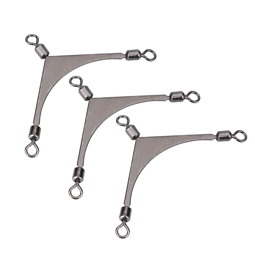 10 Stück Edelstahl Fass Wirbel mit Drehring Angelzubehör (6 #)