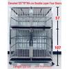 Stainless Steel Multi-Layer Dog Cage for Small to Medium Dogs - Parent-Child Design, Ideal for Pet Shops & Boarding
