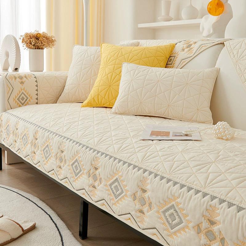

Washed Cotton Sofa Cushion, Universal In All Seasons, Non-Slip Cushion, Log Wind Sofa Cover New Cover Cloth Towel Leather 70*70cm
