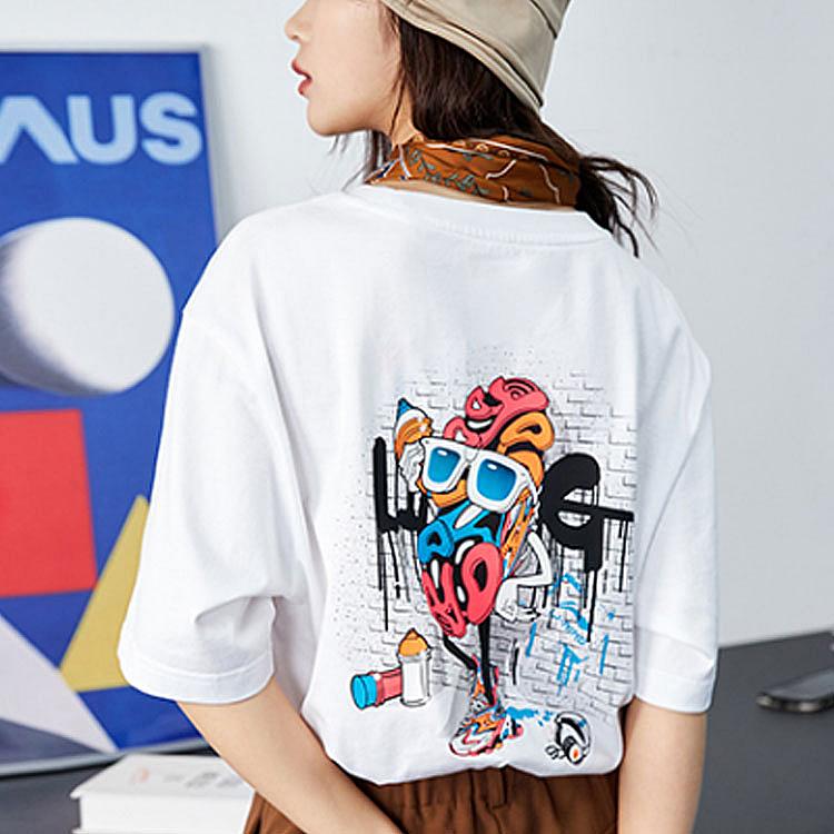 Li-Ning Casual Round Neck Printed T-Shirt Unisex Tops White AHSR406-1