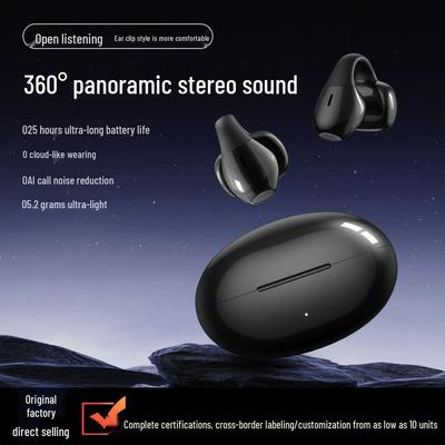 Novos Fones de Ouvido Bluetooth Esportivos TWS Estilo Clipe de Orelha Aberta com Cancelamento de Ruído IA