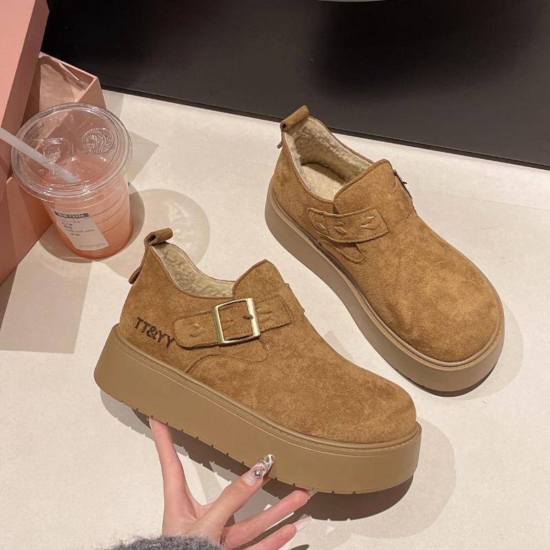 Retro cotton shoes women's winter new velvet snow boots thick-soled warm velvet women