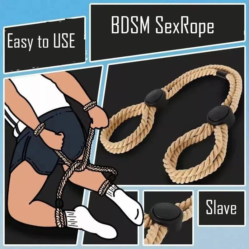 Sex Handcuff  Hand Restraint Erotic Shackle Binds Sex Rope SM Slave Bondage  Ankle Cuffs Backhandcuff Easy to Use Toy