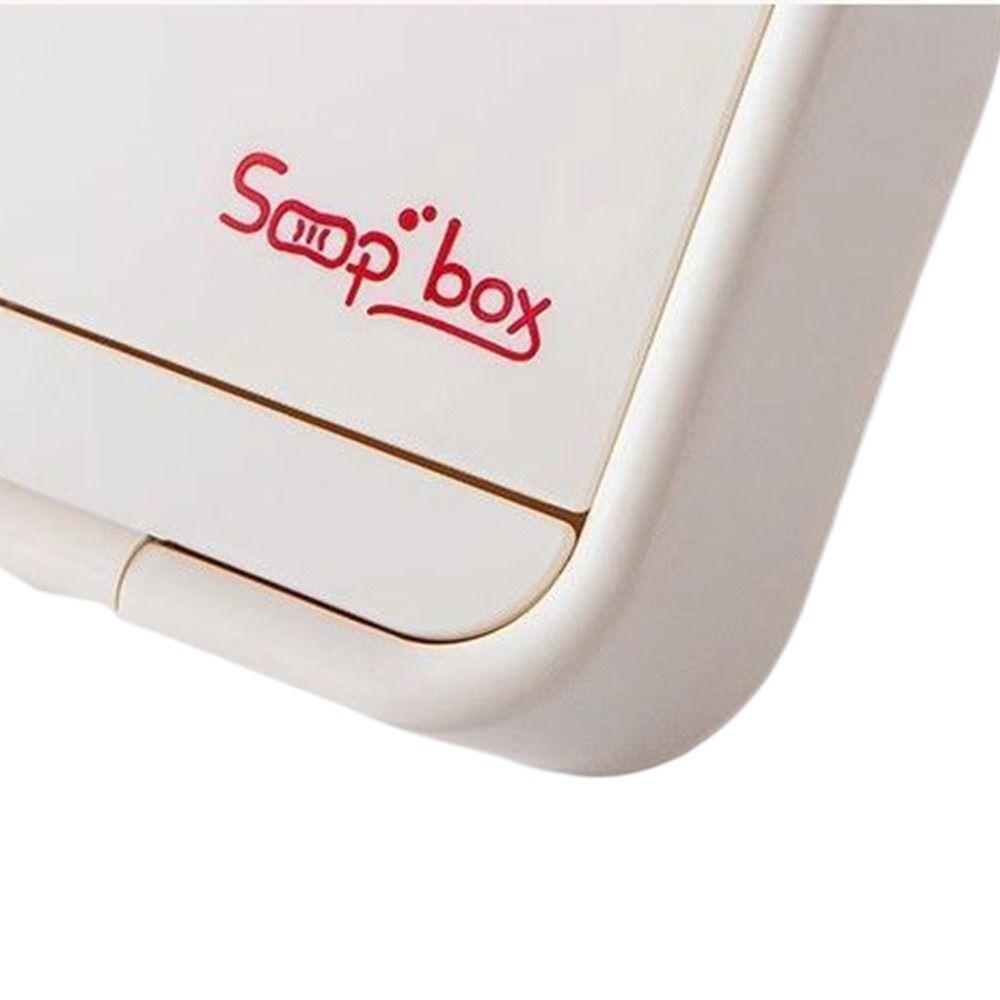 Plastic Drain Soap Box Punch-Free Soap Container Practical Suction Cup Soap Holder  Bathroom
