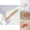 Christmas Gold Ginkgo Leaf Decorative Fan With Faux Red Berry For Holiday Festival Centerpiece