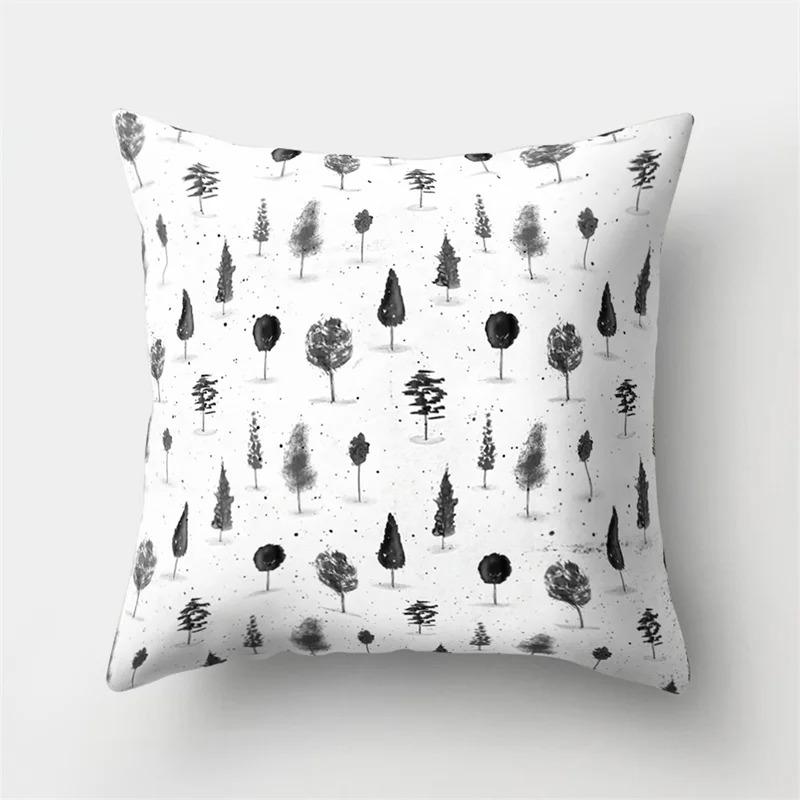 Office Living Room Home Pillowcase Green Leaf Coconut Tree Pattern Pillowcase Car Ornaments