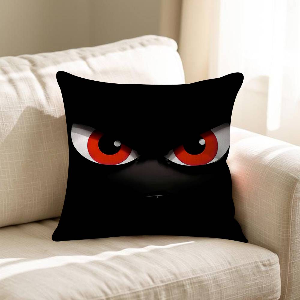 Angry Cartoon Eyes Pillow Cushion Cover Pillowcase Living Room Sofa Home Decor Customized