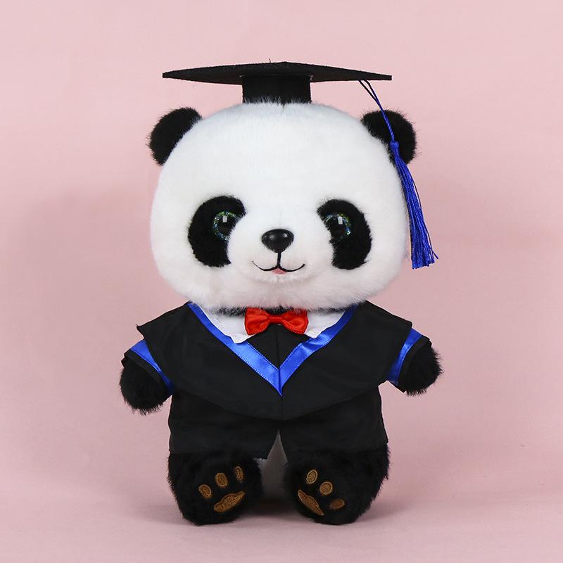 Graduation Panda Plush Toy - Customizable Doctor/Bachelor Uniform Gift