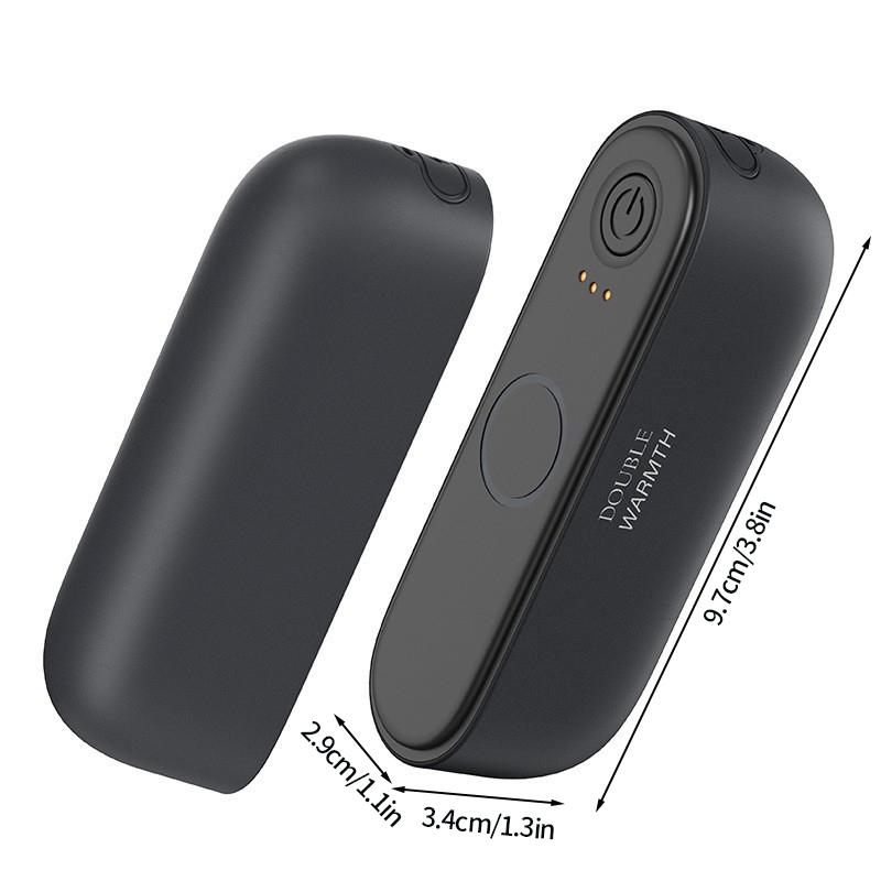 2 In 1 Rechargeable Hand Warmer Portable Mini Hand Warmer USB Charging Pocket Heater Mini Power Bank Winter Warm Supplies
