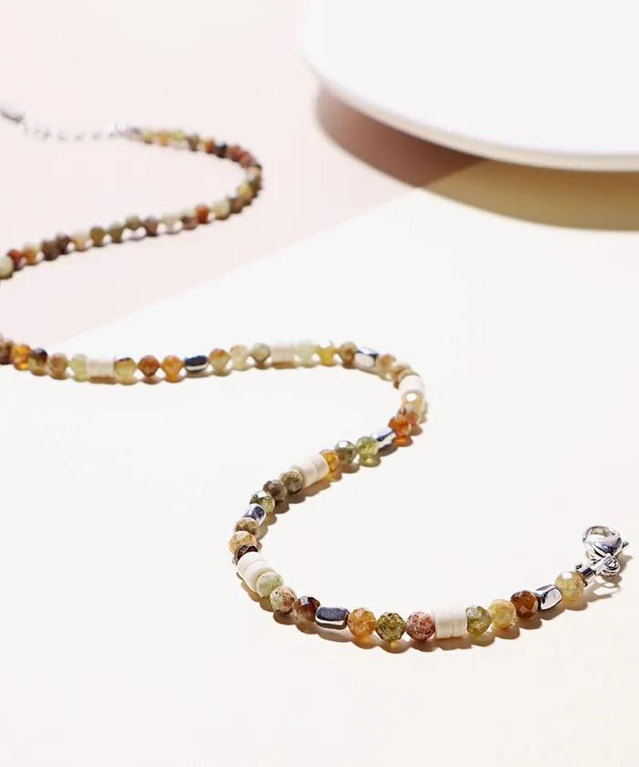 Earthstone Multi Ivory Point Necklace (PLT-NL-070_BE)