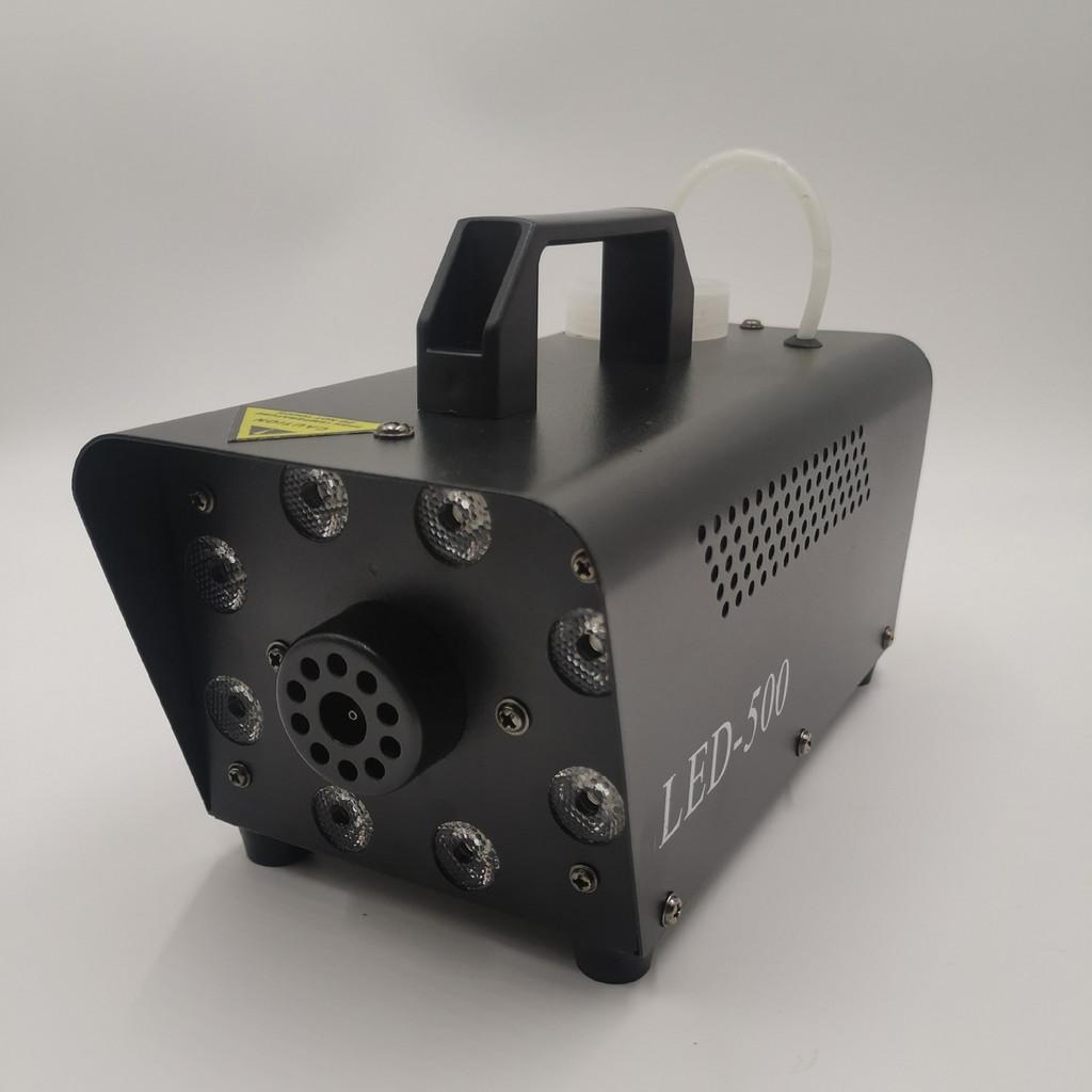 8 LED 500W Small Halloween Fog Machine KTV Stage Lighting Effect Atmosphere Equipment Adjustable Color Smoke Machine
