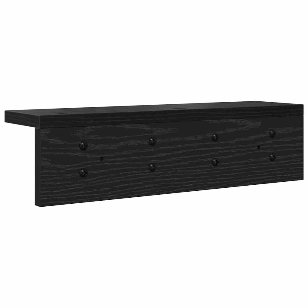 Wall Mounted Nightstand Wall Mounted Black Oak Effect