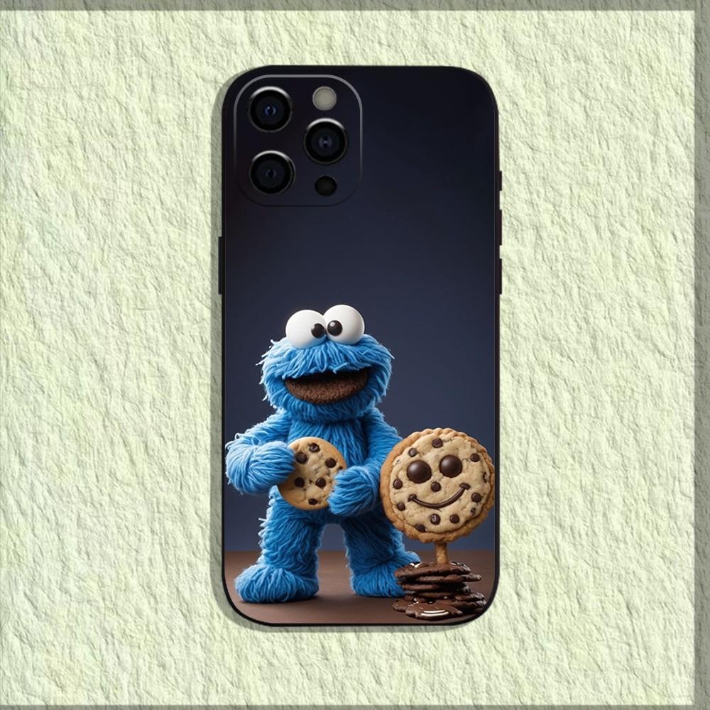 Funny C-Cookie-M-Monster Phone Case For iPhone 16,15,14,13,12,11,Pro,X,XS,Max,XR,Plus,Mini Soft Black Cover