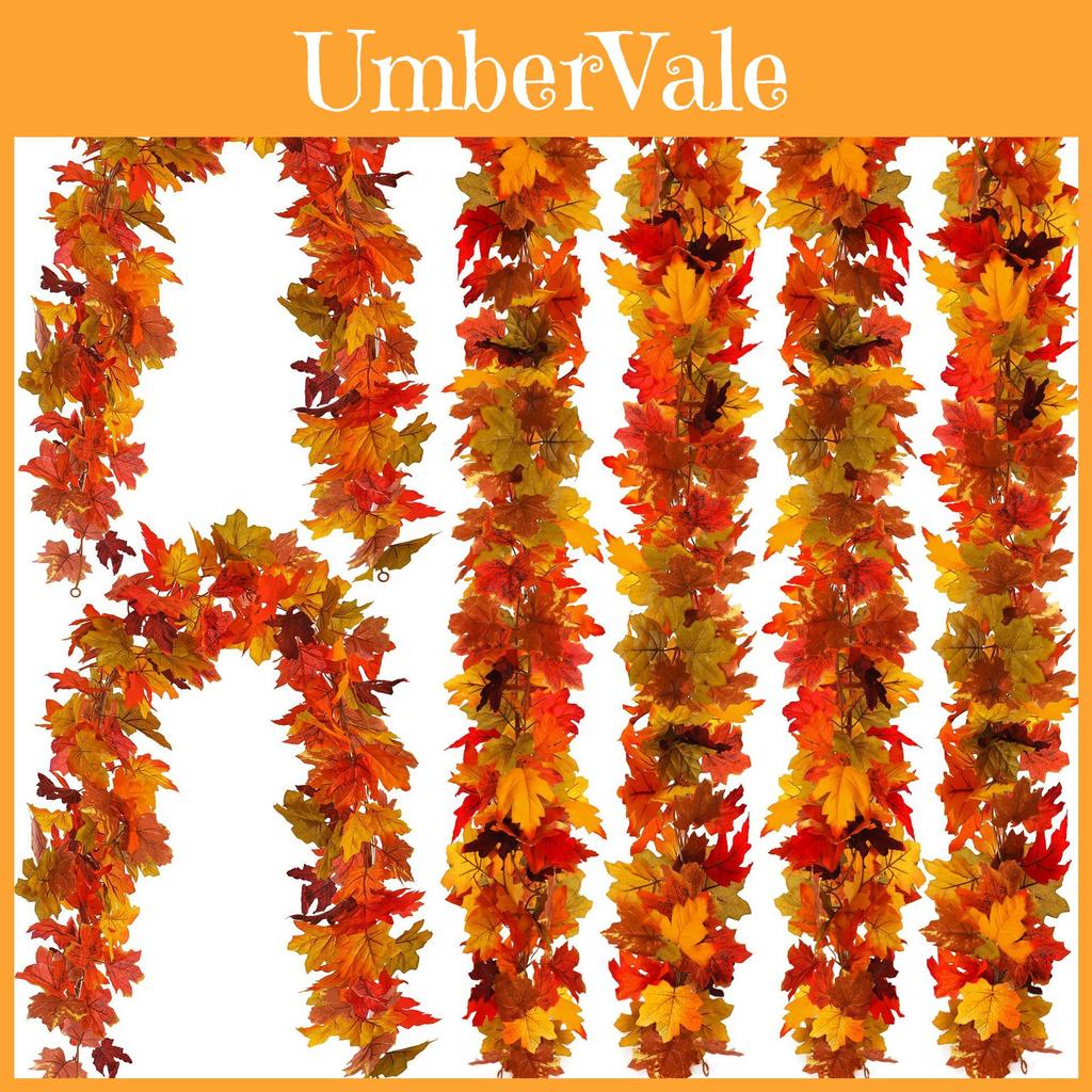 Autumn Artificial Maple Leaf Garland For Wedding Decor And Outdoor Events