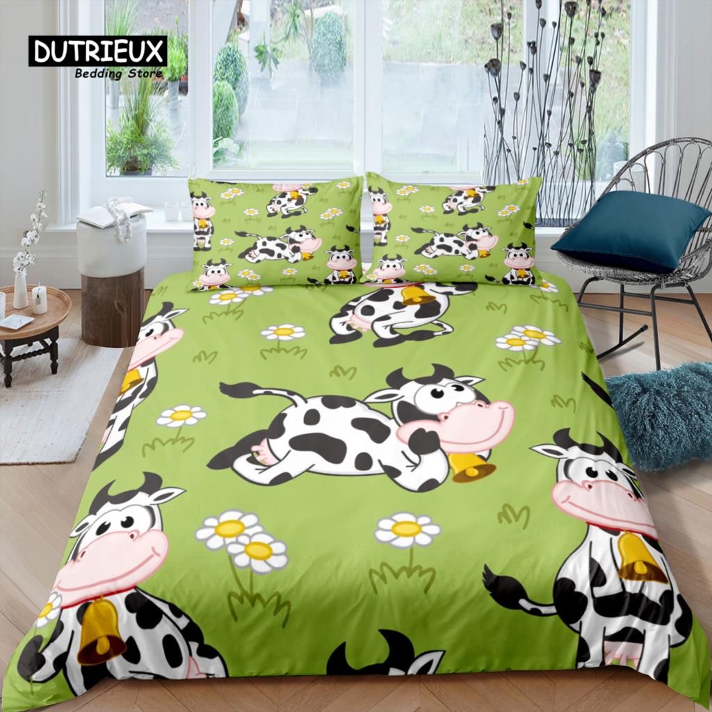 Home Living Luxury 3D Milk Bedding Set Duvet Cover Set Pillowcase Kids Bedding Set Queen and King EU/US/AU/UK Size