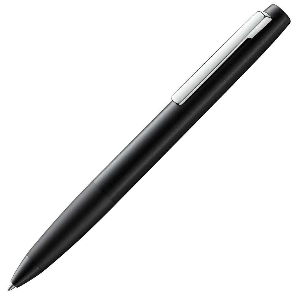 LAMY aion Black Ballpoint Pen Modern ballpoint pen with a seamless anodized aluminum body and stainless steel clip Medium nib Includes a black refill