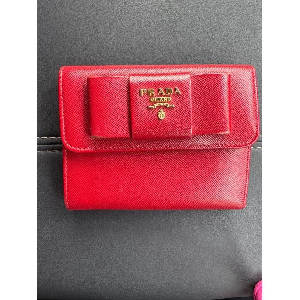 Used PRADA Saffiano Wallet Ribbon