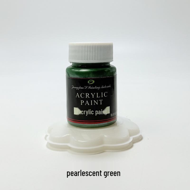 Zhongzhuo Pearlescent Metallic Acrylic Paint Set - 50ml, 12 Colors, EN71 Certified for Wall and Graffiti Art