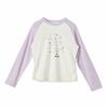 Deesha Girls' Autumn Color-block Letter Print Raglan T-shirt
