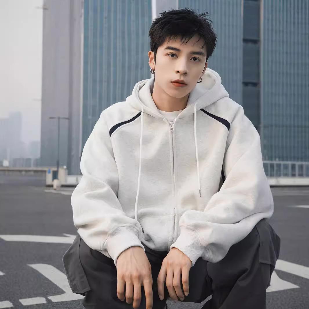 

Sweatshirt Gentlemen s Autumn Cardigan Jacket Versatile Everyday Fitness Activities Top High Quality Durable Construction M