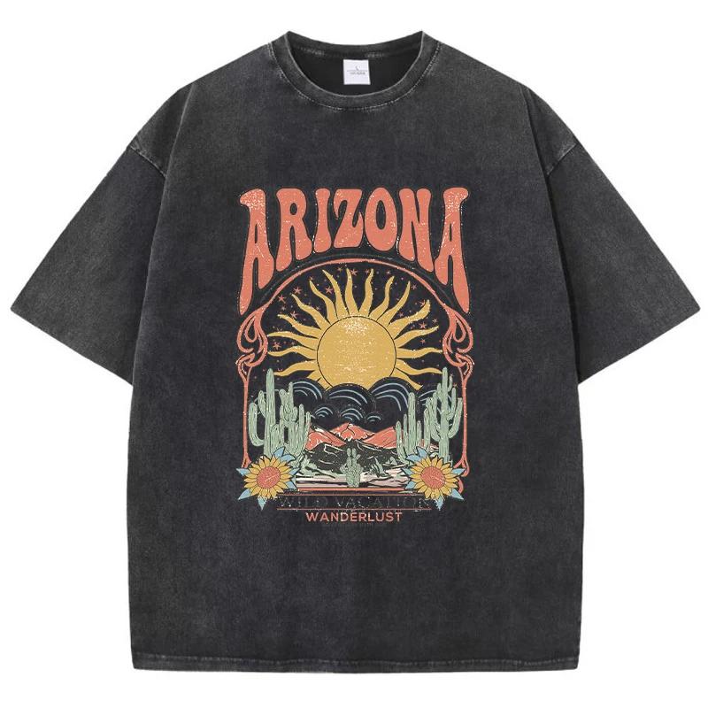 

Fashion Tshirt Print top Casual loose Tshirt Retro clothes for Unisex and Women summer trend wear M