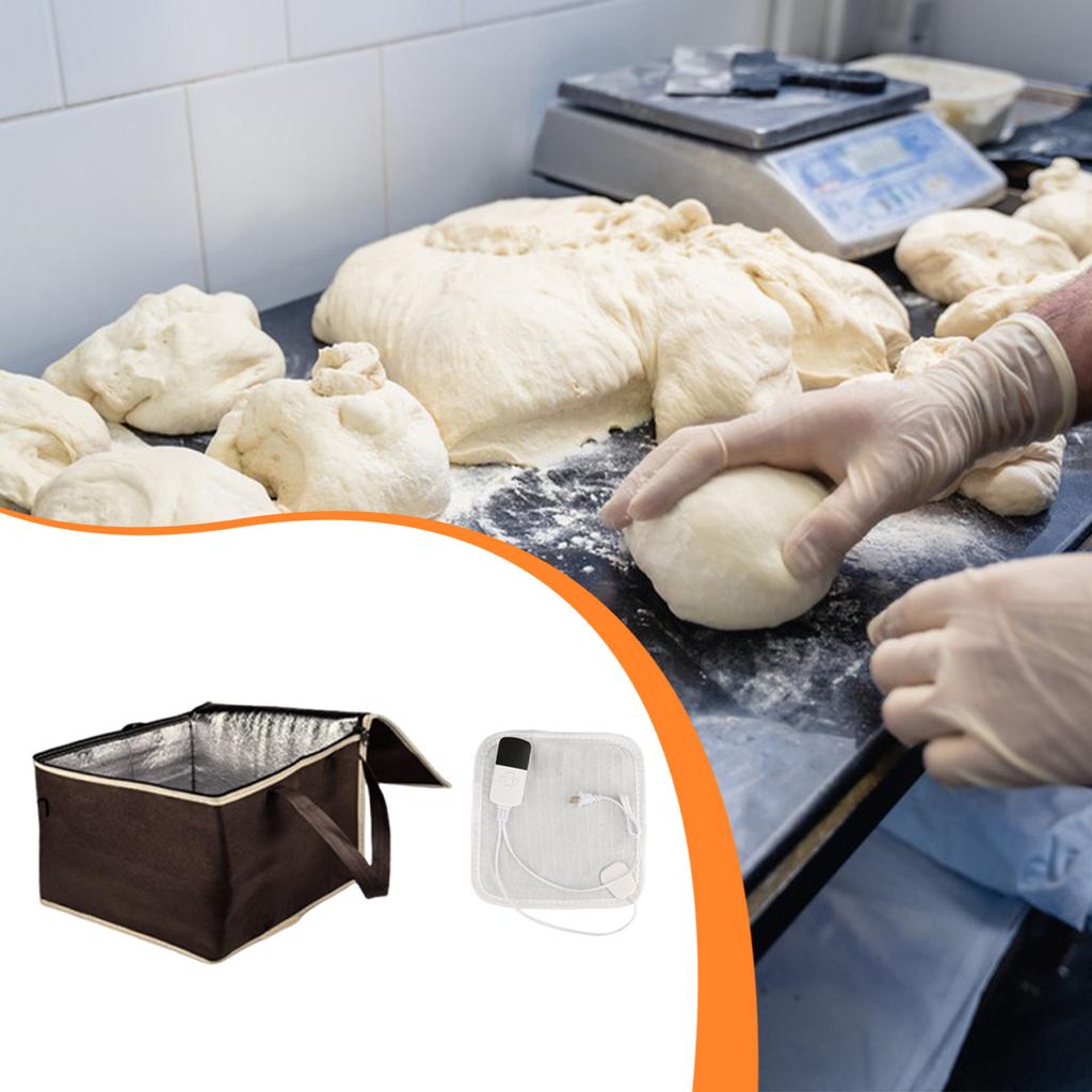 Scatola per Lievitazione Pane con Tappetino Riscaldante Scalda Starter per Lievito Madre Scalda Lievito Madre Regolabile su 9 Livelli per Cottura Yogurt Formaggio