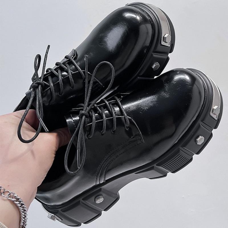 Fashion High Quality Men's Derby Shoes Fashion Designer Shoes Men New Workwear Men Shoes Thick Soled Height Increasing Zapatos De Hombre