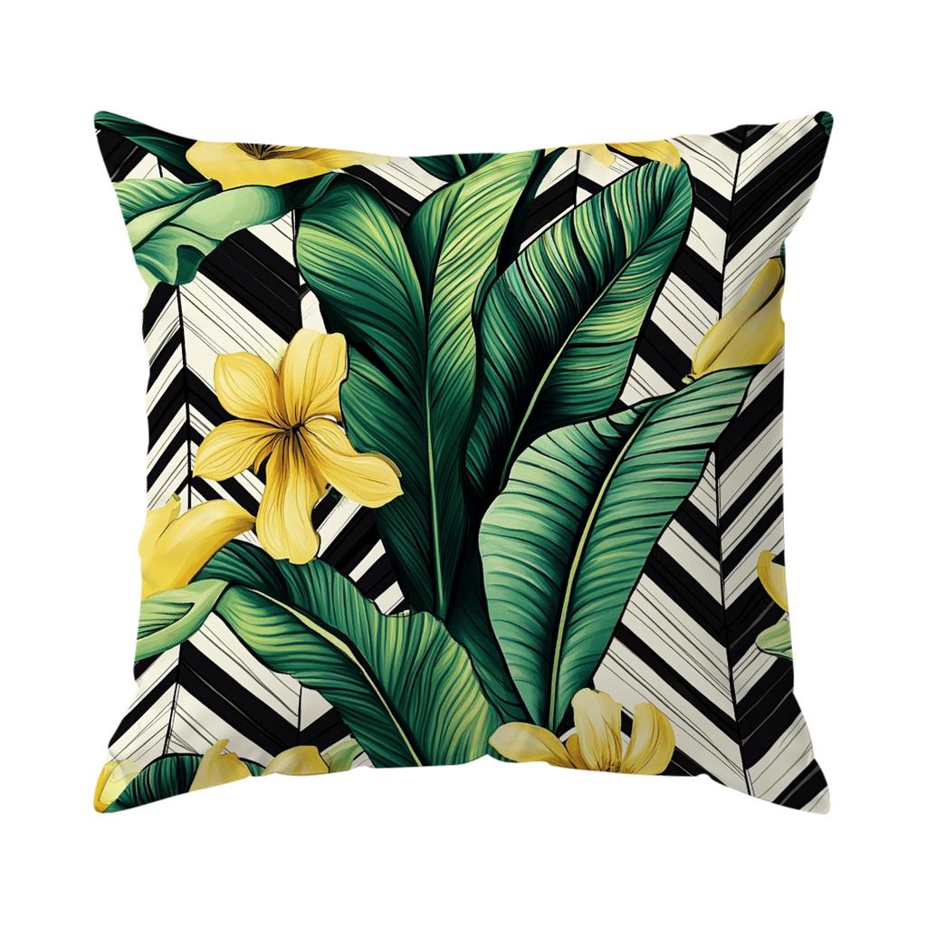 Tropical Plant Leaves Pillowcase Printed Polyester 40/45/50Cm Throw Pillowcover Decorative Sofa Cushion Pillowslip Home Decor