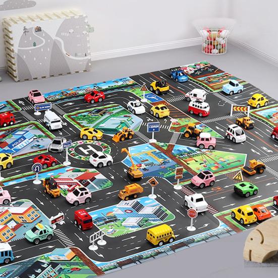 Comfortable Waterproof Educational Toy Playing Mat Traffic Parking Place Pattern Game Play Mat Game Accessories
