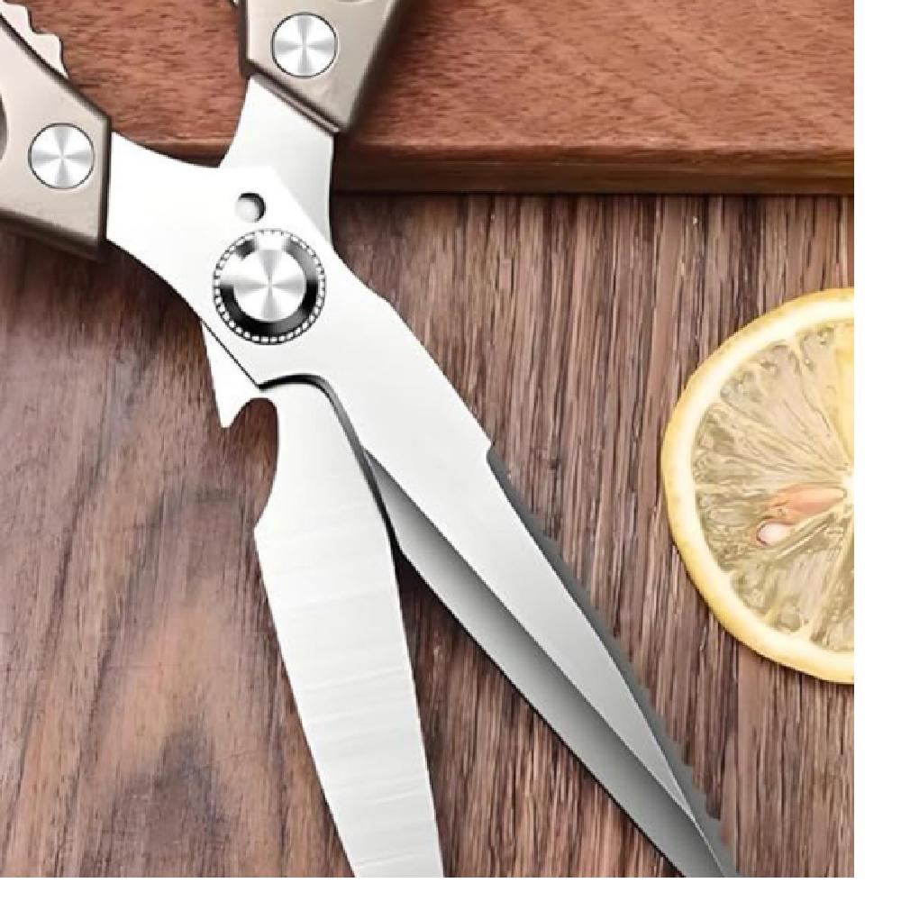 Multifunctional Kitchen Scissors Chicken Bone Scissors Fish Scale Scraper Bottle Opener Walnut Clip Kitchen Knife High Quality CN