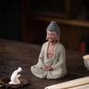Zen Buddhist Ceramic Statue: Shakyamuni Buddha Desktop Ornament for Home Entrance Decor