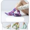Autumn and Winter Tie Dye Yoga Five Finger Socks for Women New Style Anti Slip and Sweat Absorbing Mid Tube Pilates Socks Personalized and Versatile