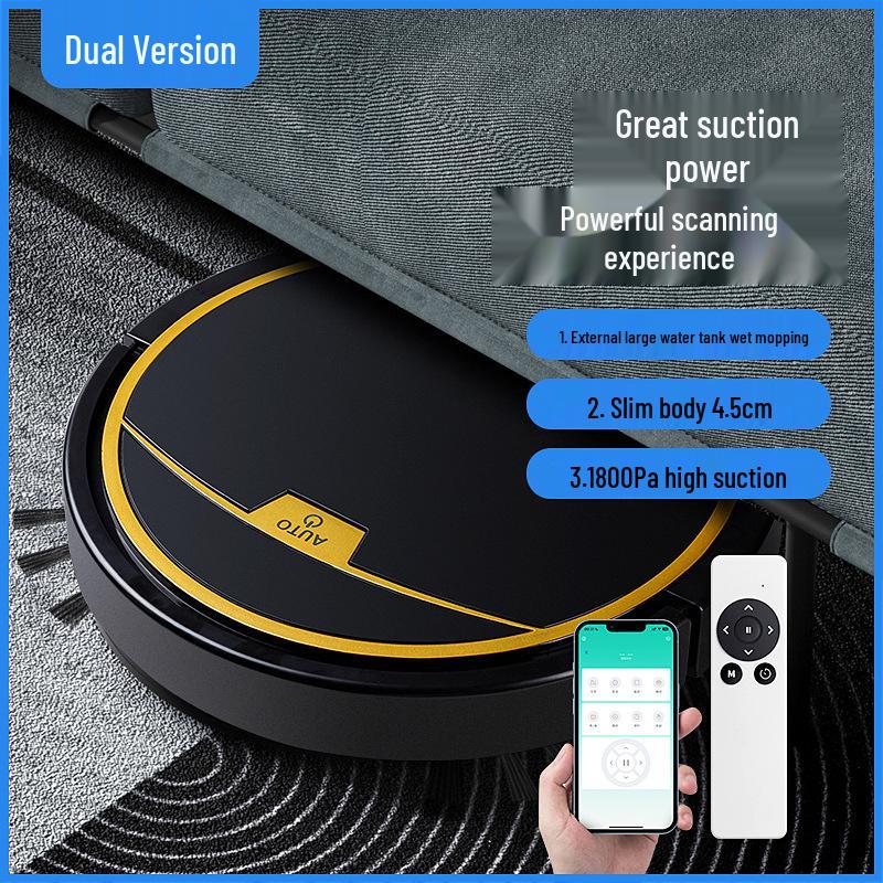3-in-1 Smart Robot Vacuum: Sweeping, Vacuuming & Mopping with Remote & Water Tank
