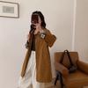 2026 Korean Style Casual Mid-Length Single-Breasted Trench Coat for Women